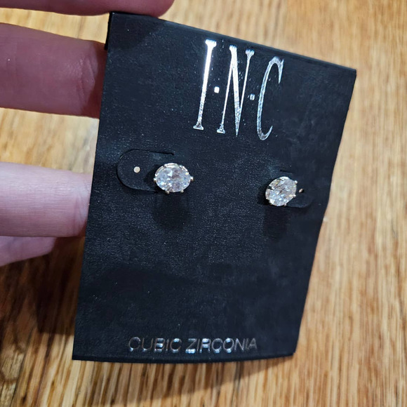 INC International Concepts Jewelry - NWT! INC INTERNATIONAL CONCEPTS Cubic Zirconia Oval Stud Earrings